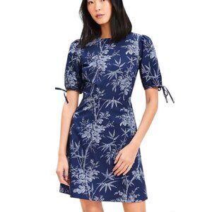 Loft Palm Cutout Back Tie Cuff Mini Dress size 0 new